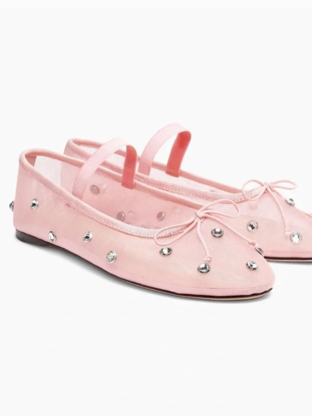 Loeffler Randall Leonie Crystal Mesh Ballet Flats